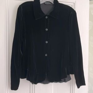 Velvet Shirt/Jacket Black Size M